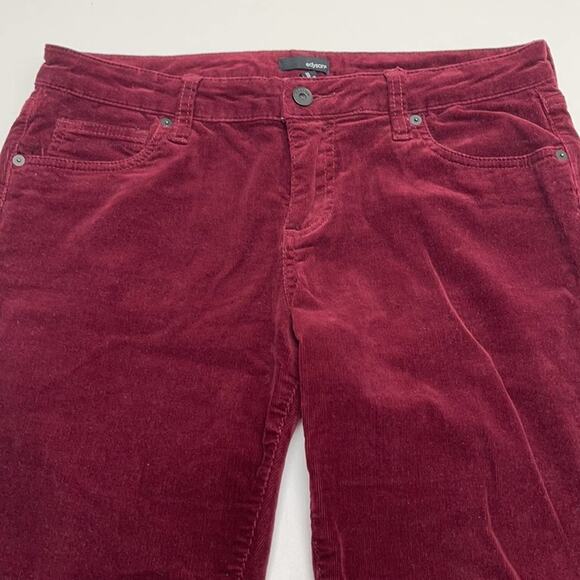 EDYSON Women’s 30P Wine Red Corduroy Straight Leg Pant - Picture 2 of 3